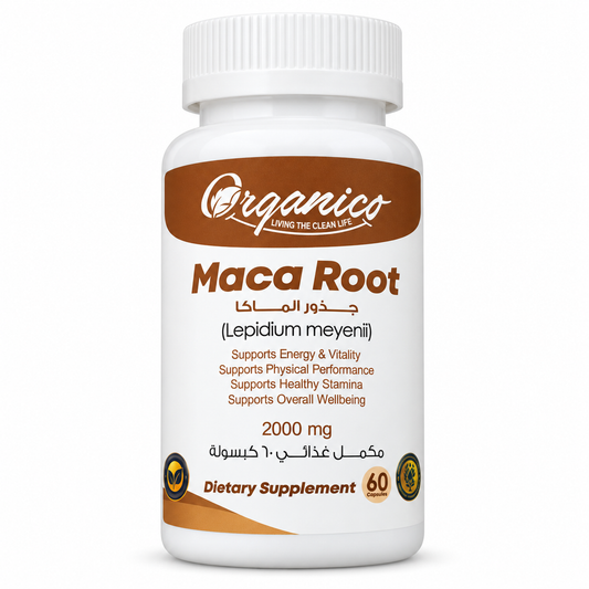 Organico Maca Root 2000 mg – Energy, Vitality, Stamina and Physical Performance Support – 60 Capsules