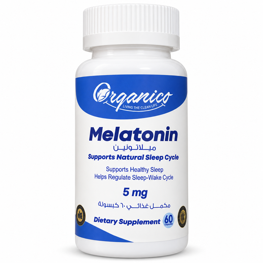 Organico Melatonin 5 mg – Sleep Support Dietary Supplement – Supports a Healthy Sleep-Wake Cycle – 60 Capsules